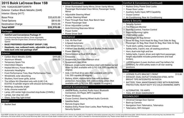 Used 2015 Buick LaCrosse Base image 19