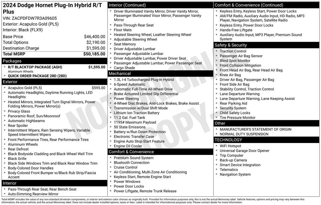 Used 2024 Dodge Hornet R/T Plus w/ R/T Blacktop Package image 10