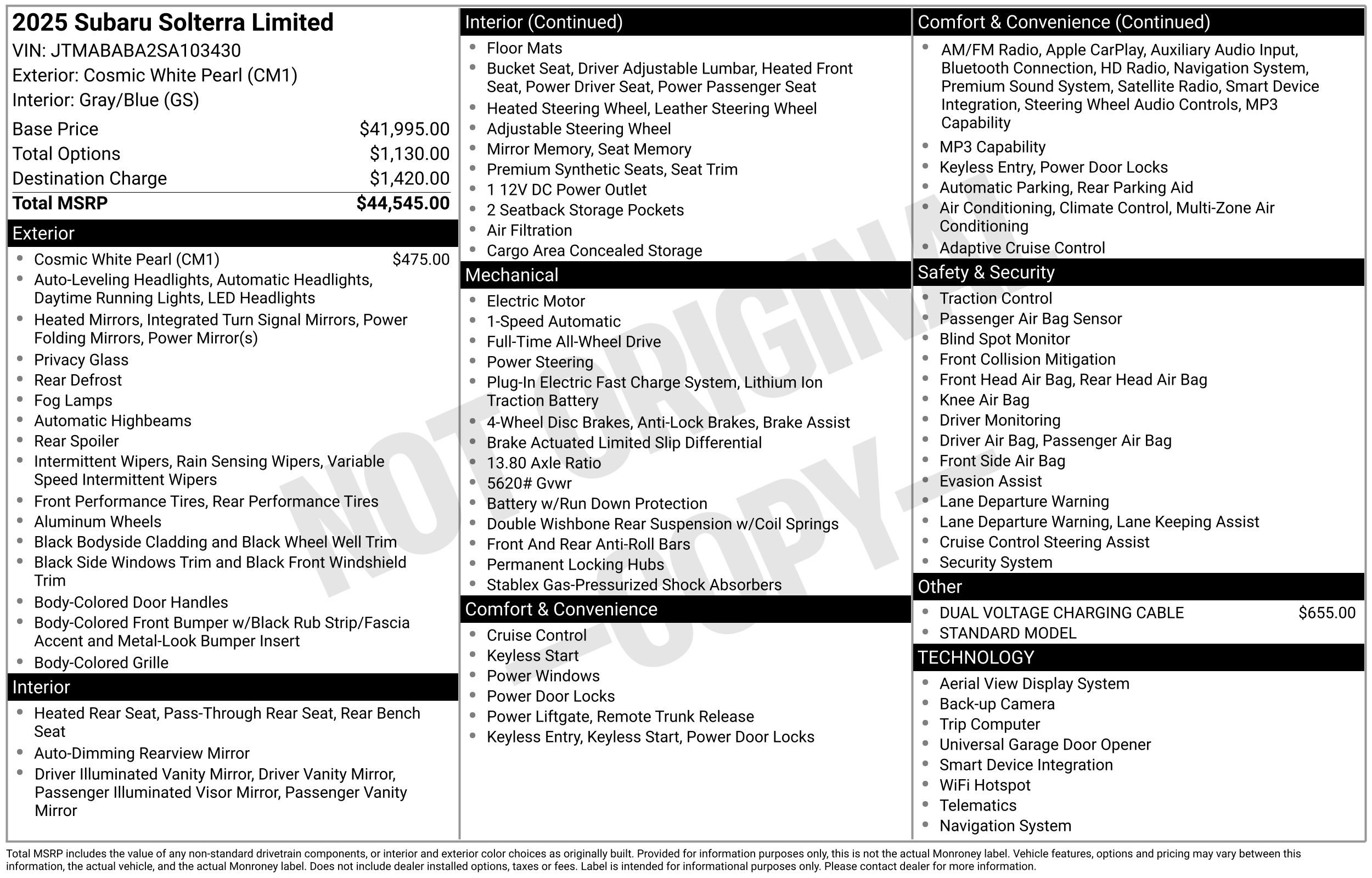 Used 2025 Subaru Solterra Limited image 45