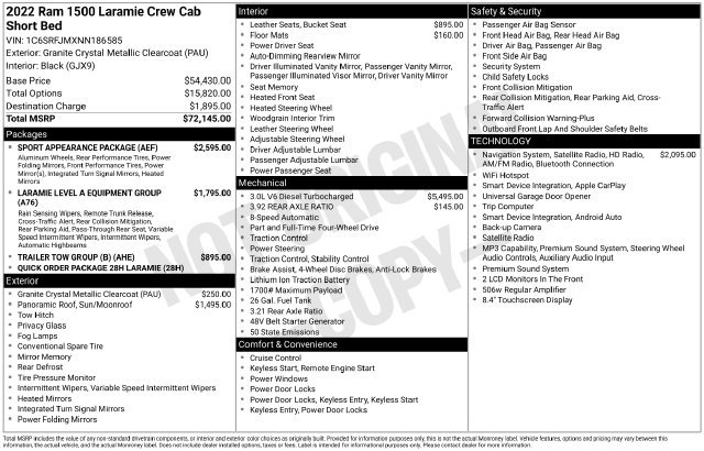 Used 2022 RAM 1500 Laramie w/ Sport Appearance Package AWD/4WD image 42