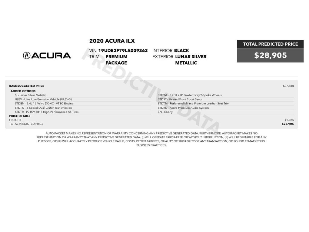 Used 2020 Acura ILX FWD image 2