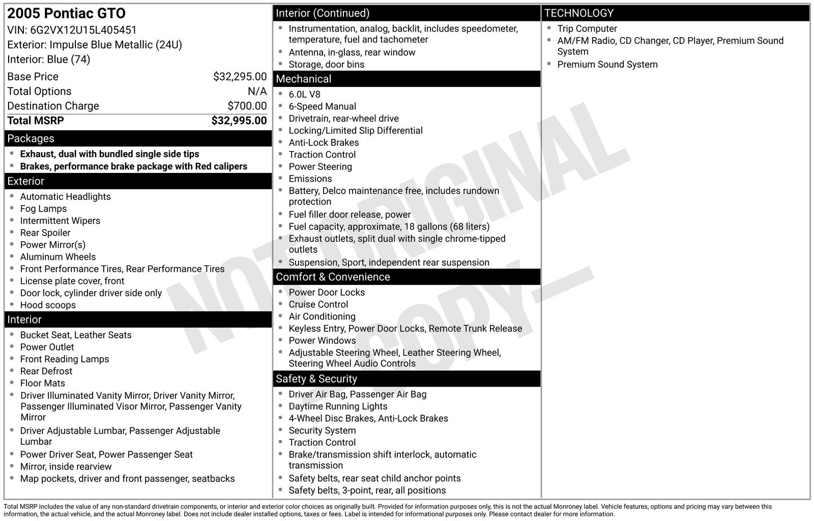 Used 2005 Pontiac GTO image 7