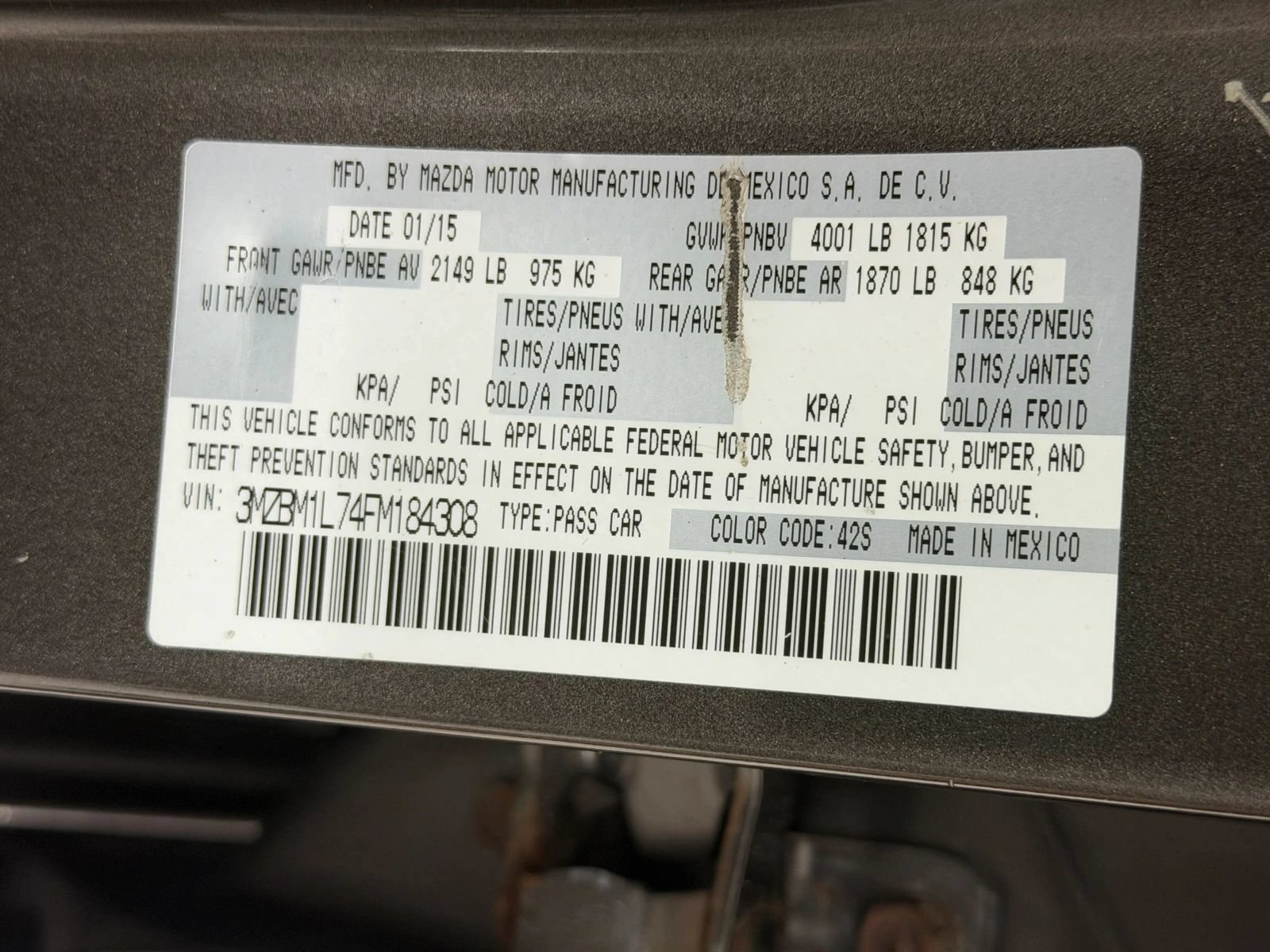 Used 2015 MAZDA MAZDA3 i Touring FWD image 34