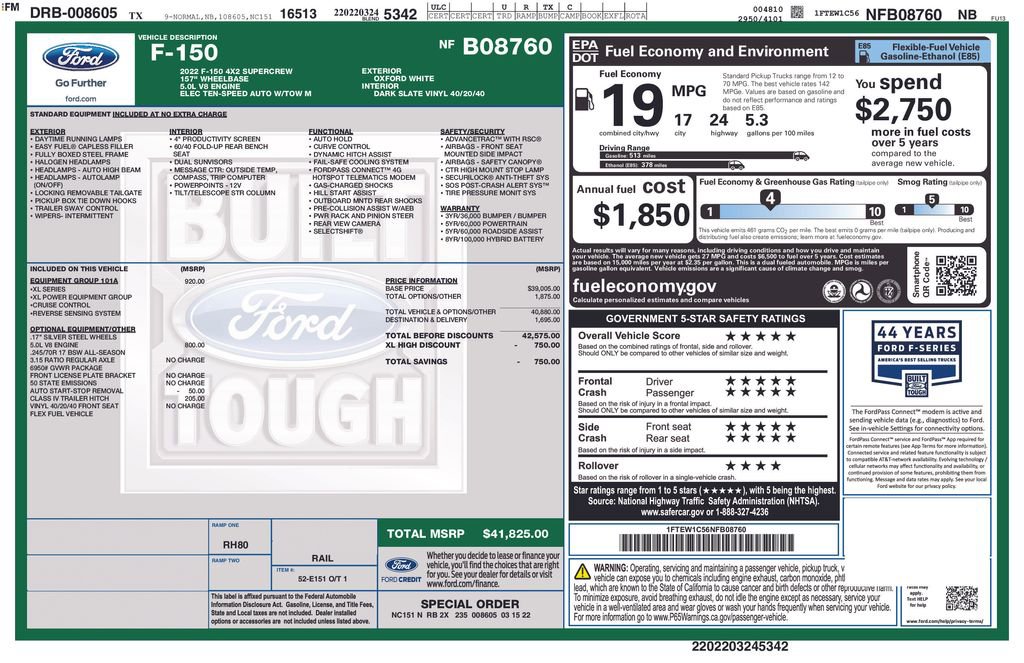 Used 2022 Ford F150 XL w/ Equipment Group 101A High image 31