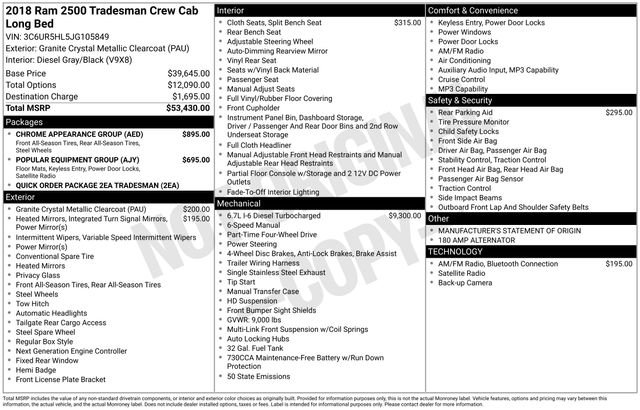 Used 2018 RAM 2500 Tradesman w/ Chrome Appearance Group image 18