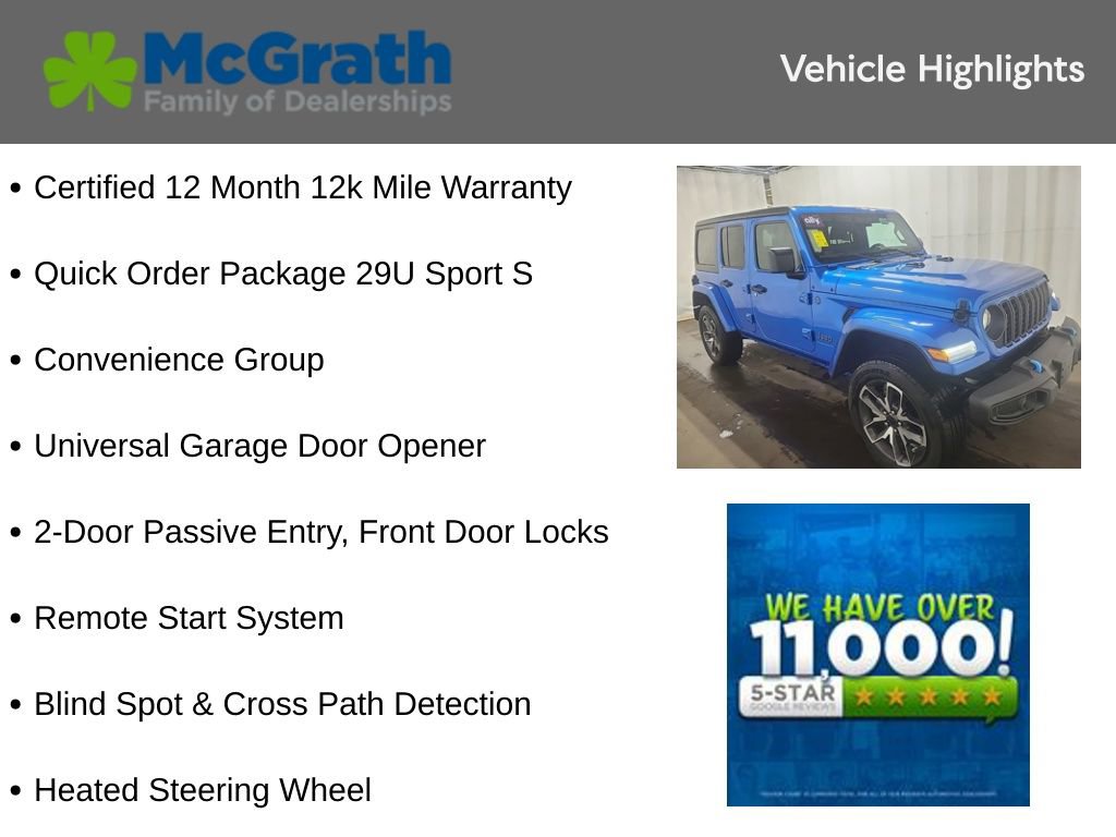 Used 2024 Jeep Wrangler Unlimited w/ Convenience Group AWD/4WD image 5