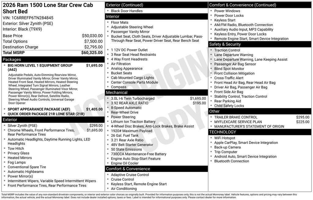 New 2026 RAM 1500 Lone Star RWD image 26