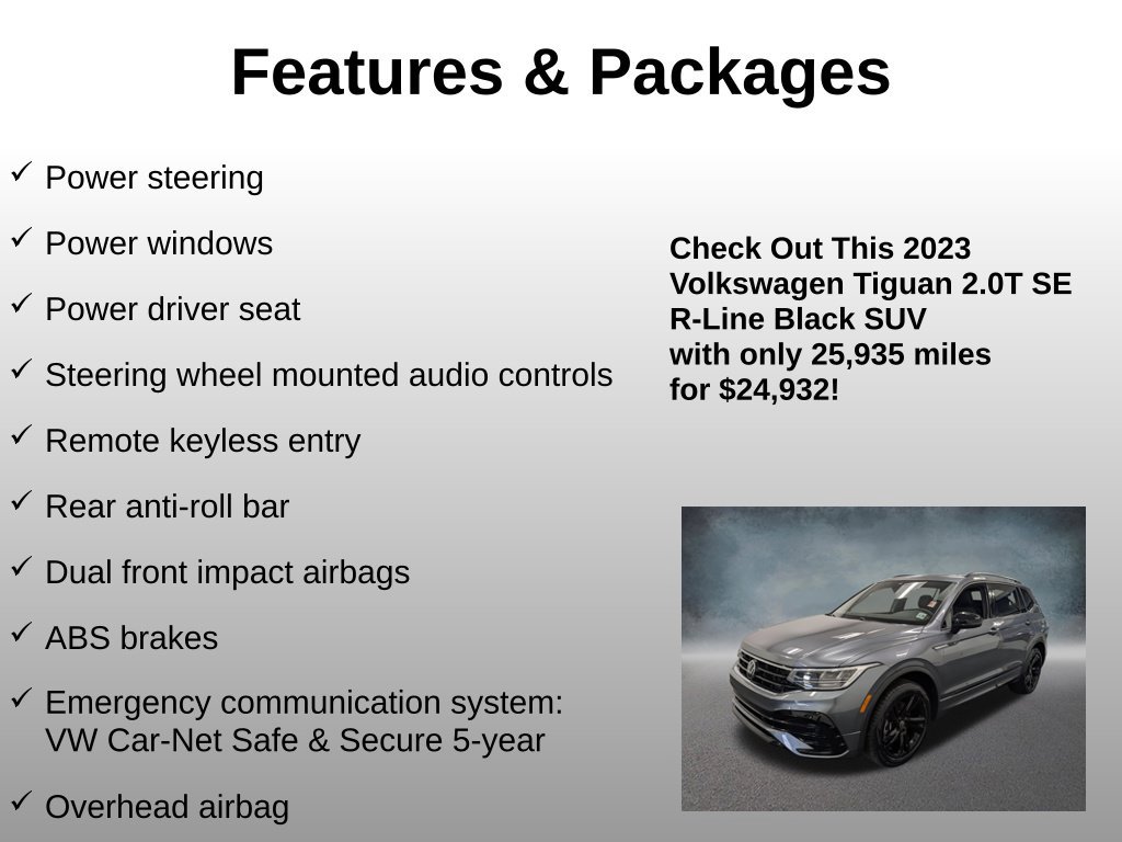 Used 2023 Volkswagen Tiguan SE R-Line AWD/4WD image 8