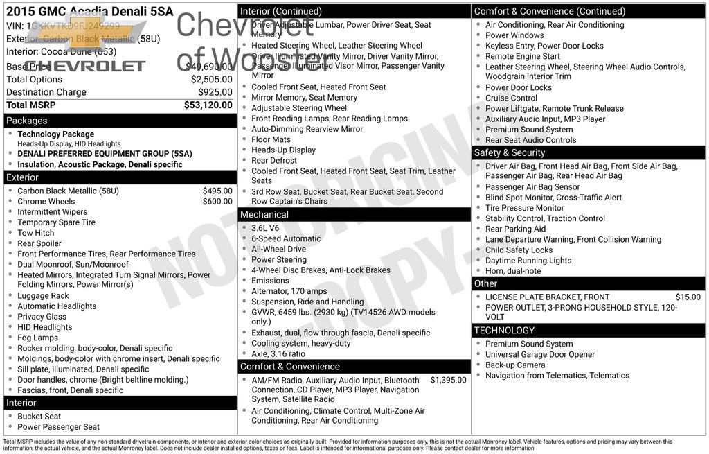 Used 2015 GMC Acadia Denali image 15