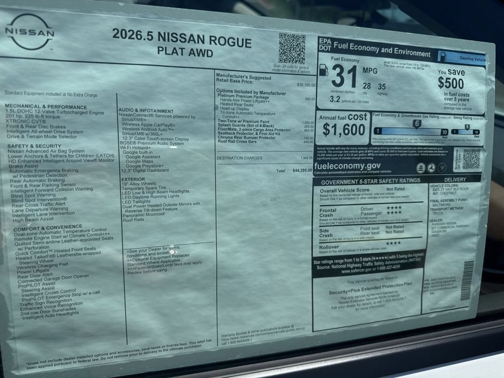 New 2026 Nissan Rogue Platinum w/ Platinum Premium Package AWD/4WD image 38