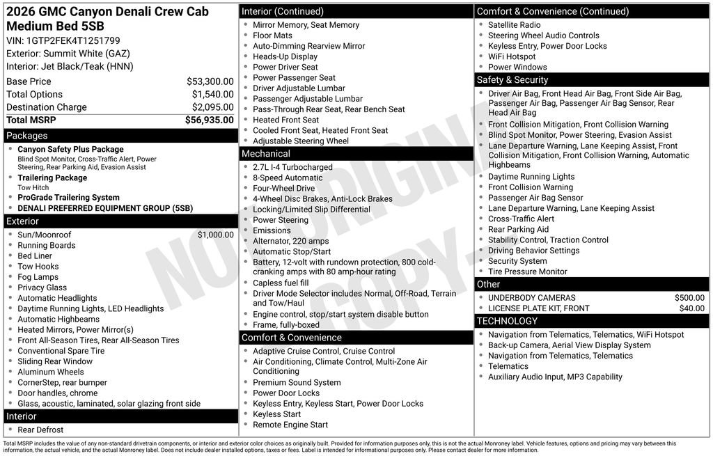 New 2026 GMC Canyon Denali AWD/4WD image 36