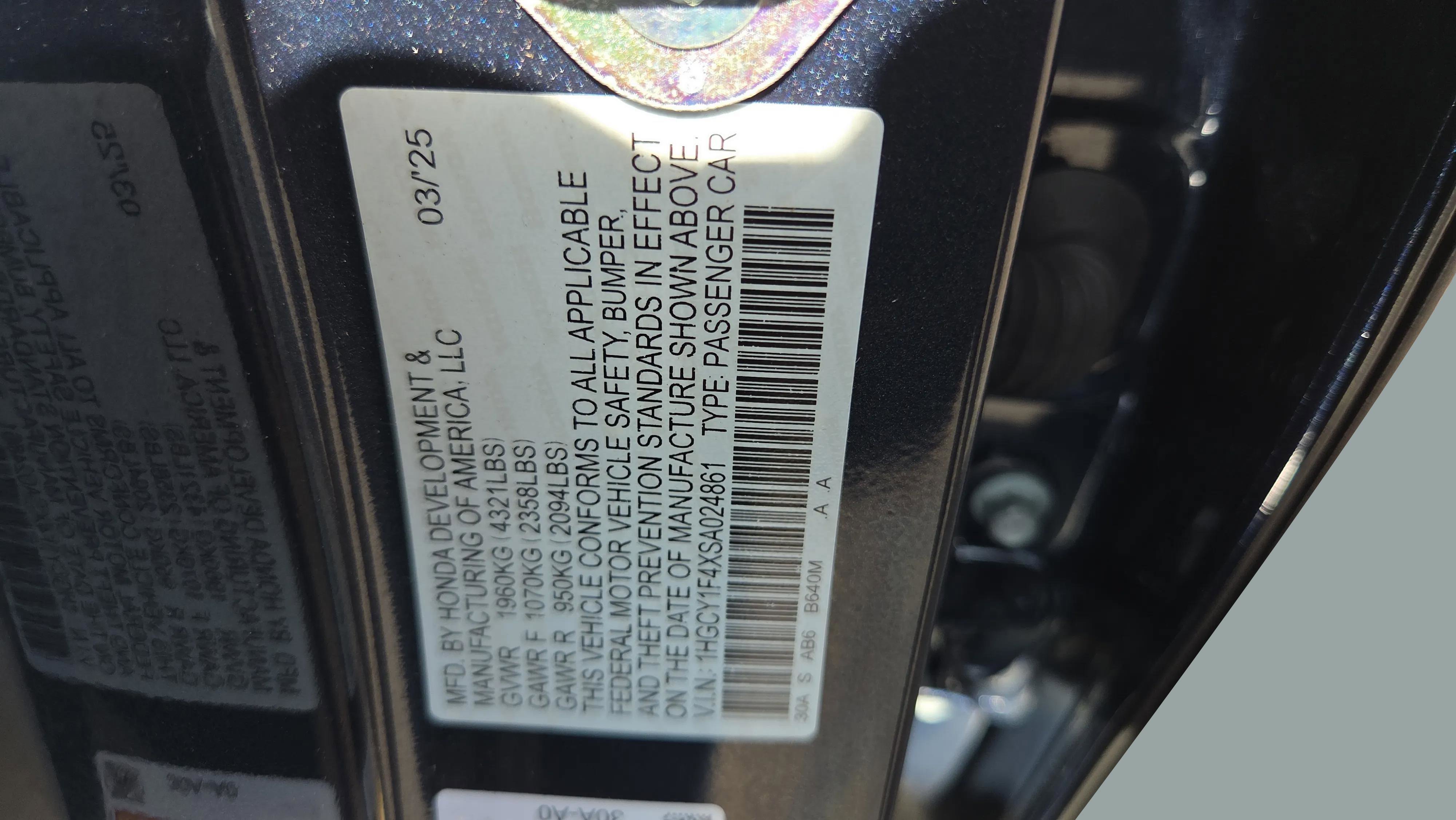 Certified 2025 Honda Accord SE image 26