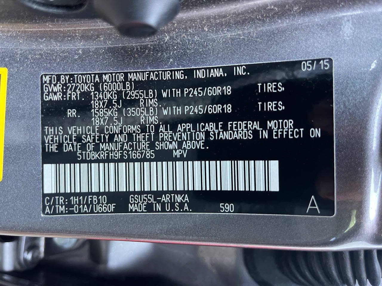 Used 2015 Toyota Highlander LE AWD/4WD image 14