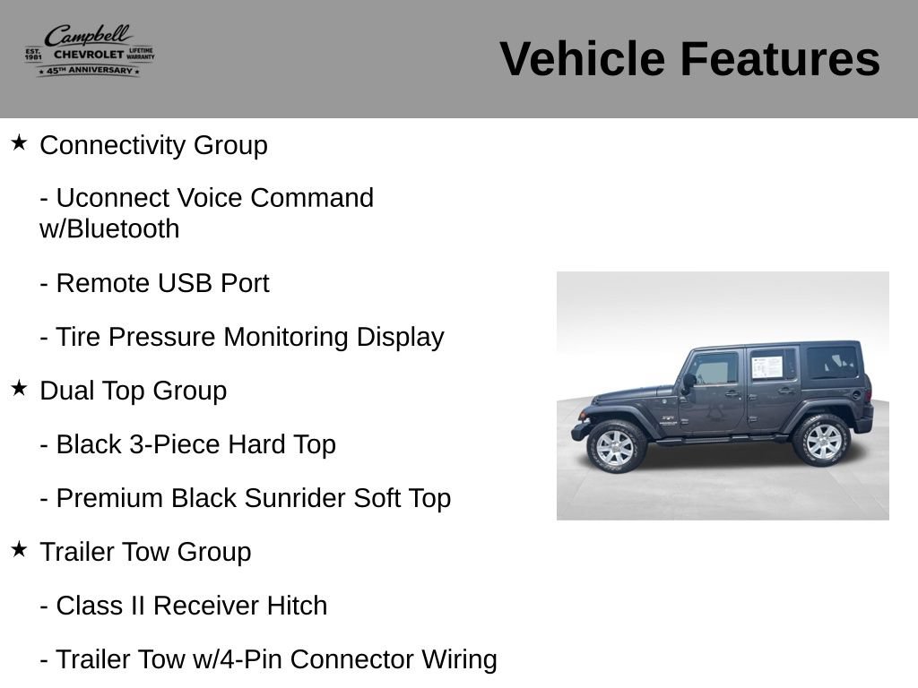 Used 2017 Jeep Wrangler Unlimited Sahara w/ Dual Top Group AWD/4WD image 10