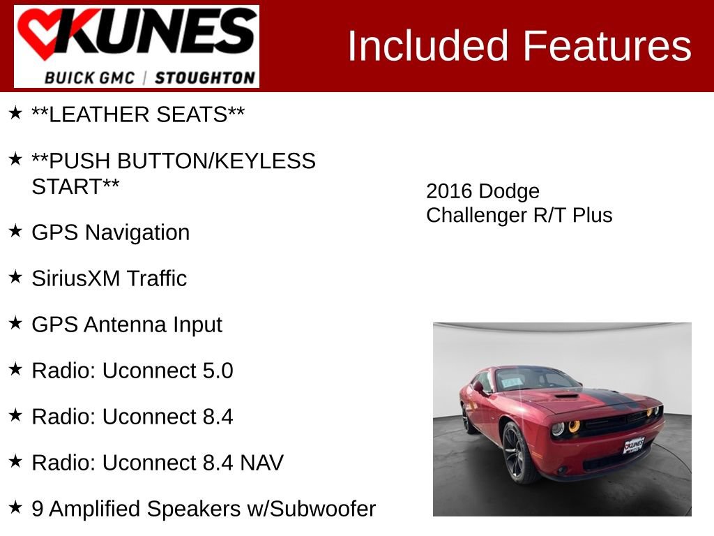 Used 2016 Dodge Challenger R/T Plus RWD image 3