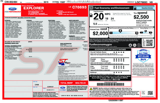 Used 2020 Ford Explorer ST w/ ST Street Pack AWD/4WD image 7