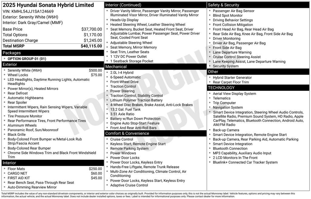Certified 2025 Hyundai Sonata Limited FWD image 24