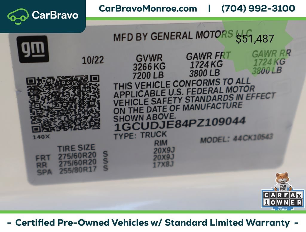 Certified 2023 Chevrolet Silverado 1500 High Country w/ Z71 Off-Road Package AWD/4WD image 54