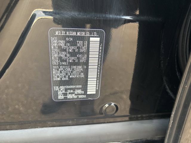 Certified 2024 Nissan Armada Platinum w/ Captain's Chairs Package image 25