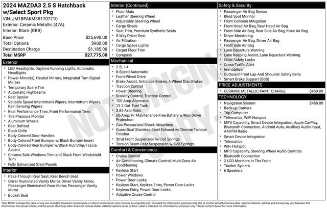Used 2024 MAZDA MAZDA3 s FWD image 6