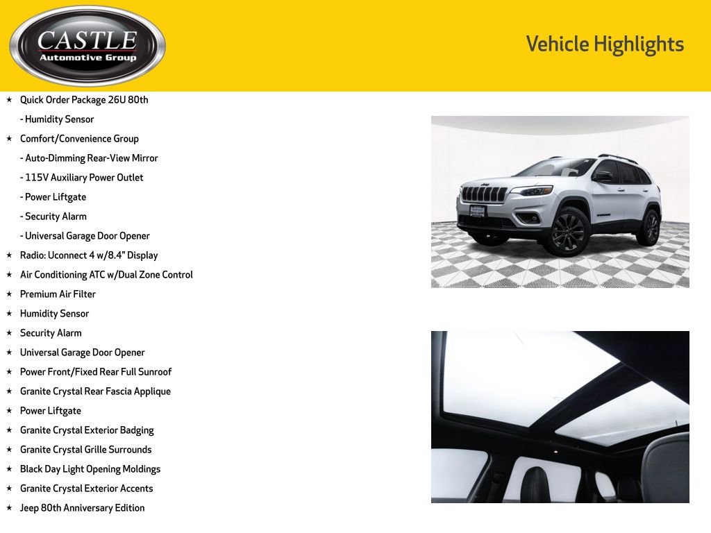 Used 2021 Jeep Cherokee Latitude Lux 80th Anniv w/ Quick Order Package 26U 80TH image 7