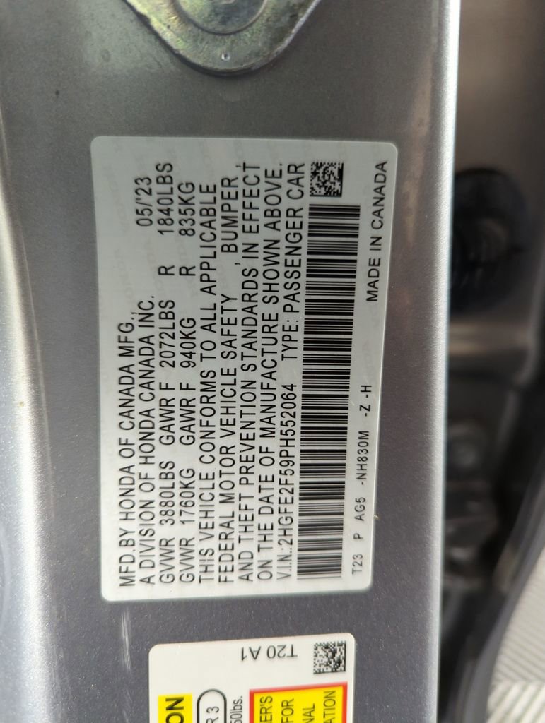 Certified 2023 Honda Civic Sport image 25