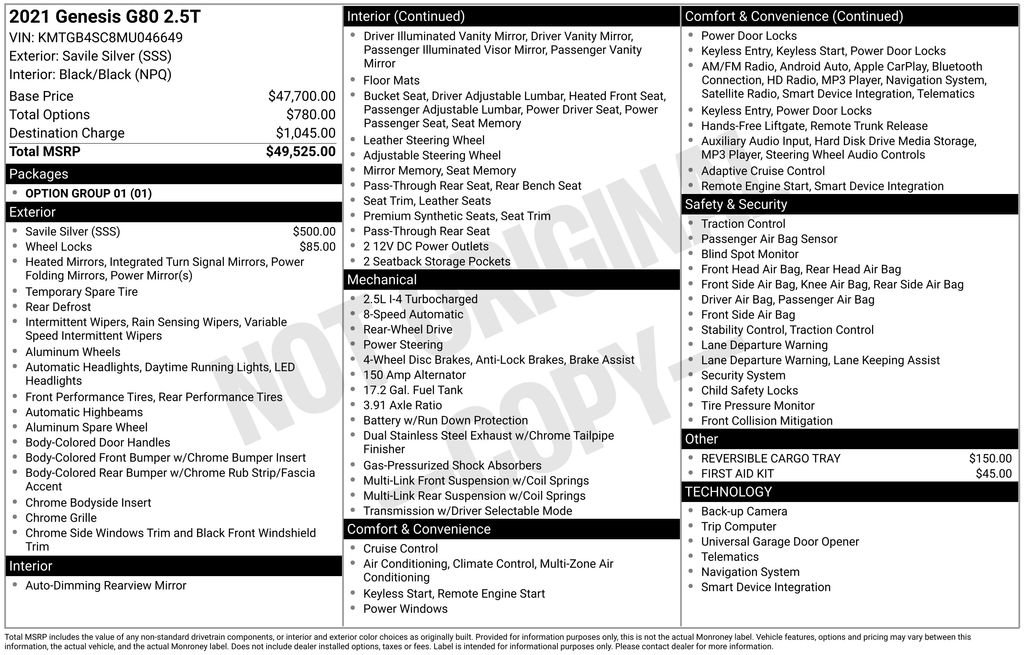 Used 2021 Genesis G80 2.5T image 38