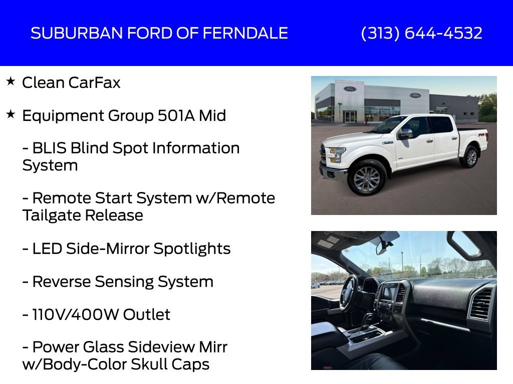 Used 2016 Ford F150 Lariat w/ Equipment Group 501A Mid AWD/4WD image 4