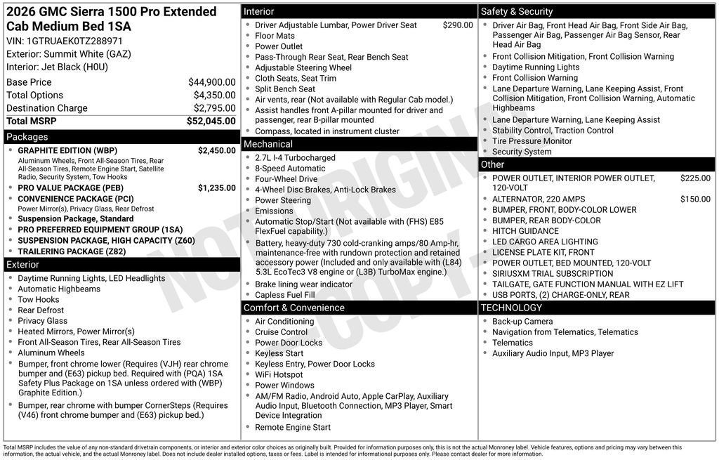 New 2026 GMC Sierra 1500 Pro w/ Graphite Edition image 5