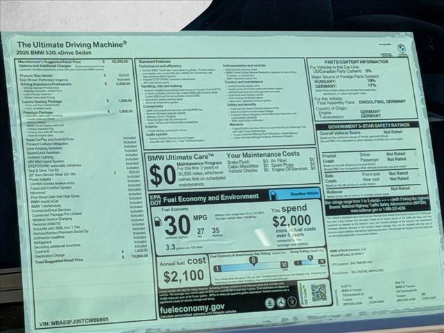 New 2026 BMW 530i xDrive image 18