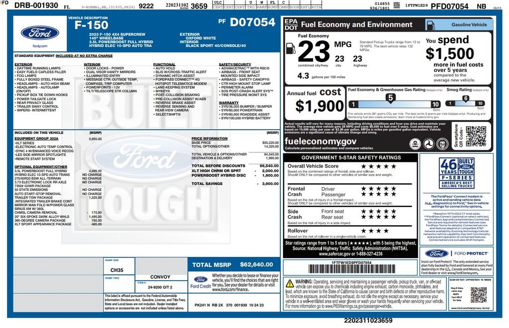 Used 2023 Ford F150 XLT w/ Equipment Group 302A High AWD/4WD image 3