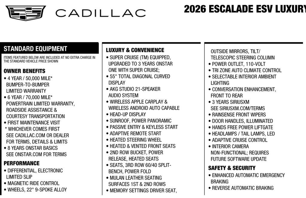 Used 2026 Cadillac Escalade ESV Luxury AWD/4WD image 5
