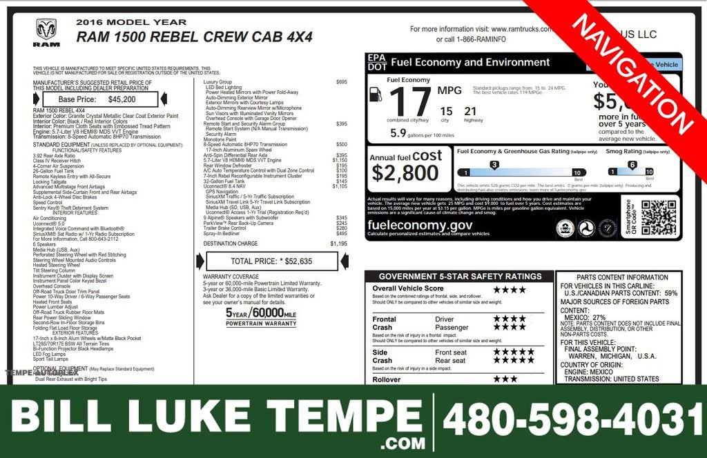 Used 2016 RAM 1500 Rebel w/ Luxury Group