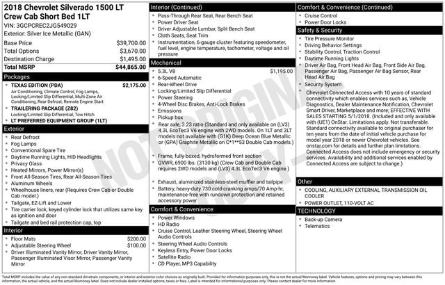 Used 2018 Chevrolet Silverado 1500 LT w/ Texas Edition image 7