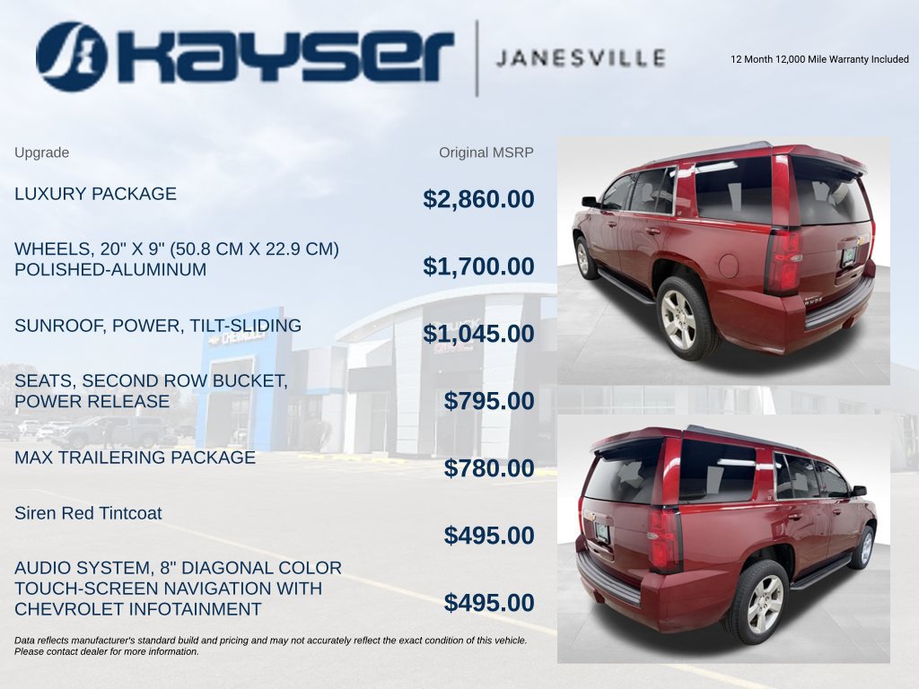 Certified 2019 Chevrolet Tahoe LT w/ Luxury Package AWD/4WD image 2