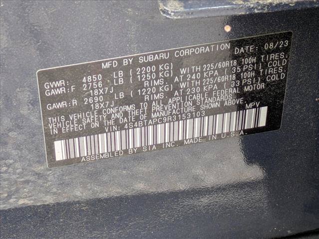Certified 2024 Subaru Outback Touring AWD/4WD image 15