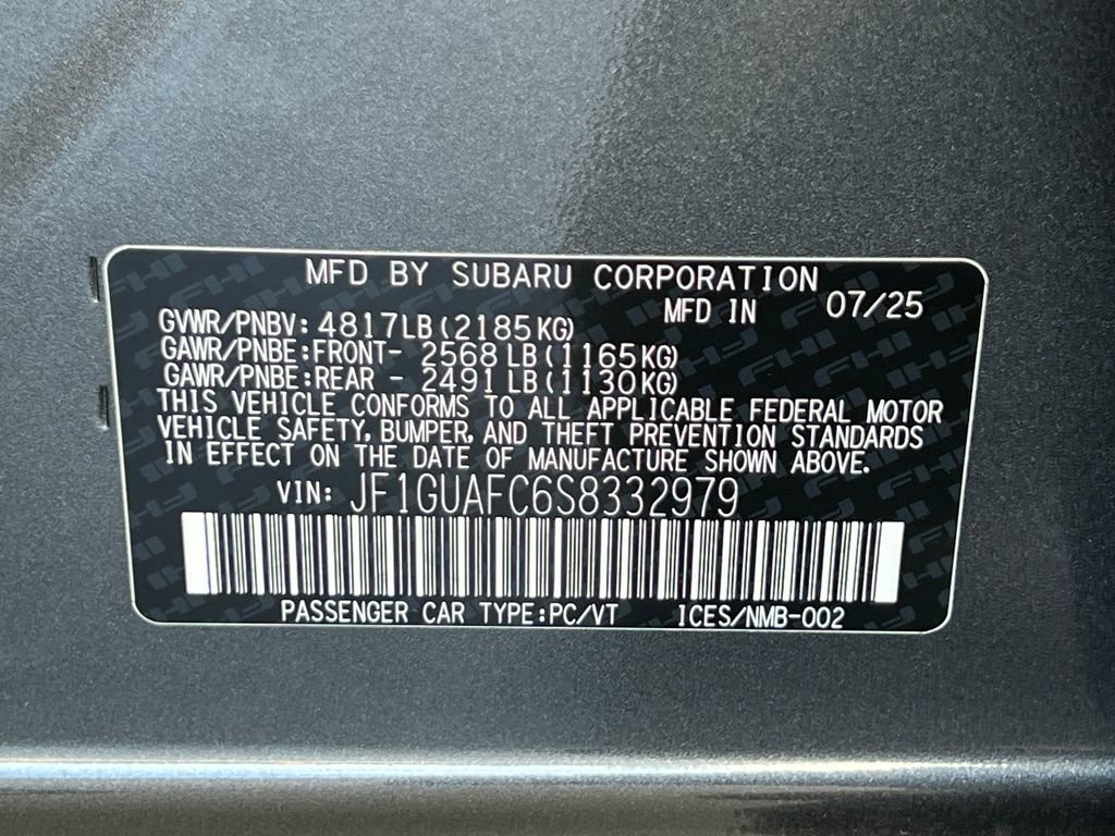 New 2025 Subaru Impreza 2.0i Sport image 34