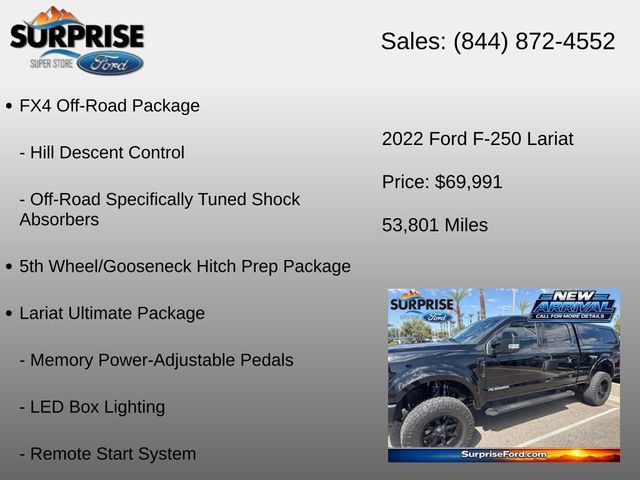 Used 2022 Ford F250 Lariat w/ Black Appearance Package AWD/4WD image 12