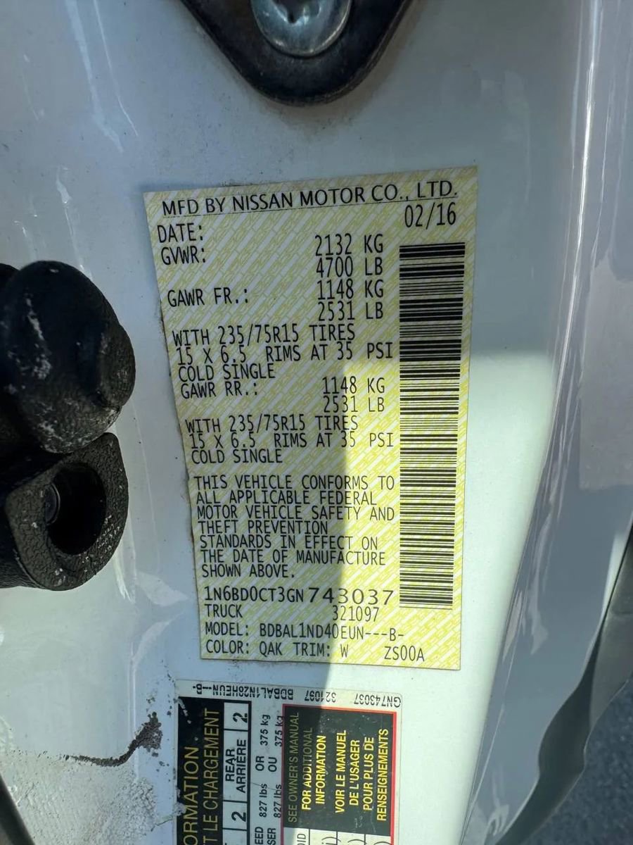 Used 2016 Nissan Frontier S RWD image 11