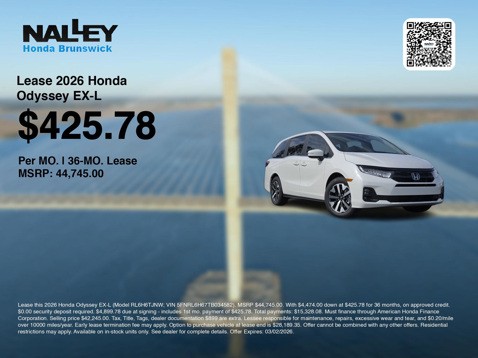 New 2026 Honda Odyssey EX-L image 3