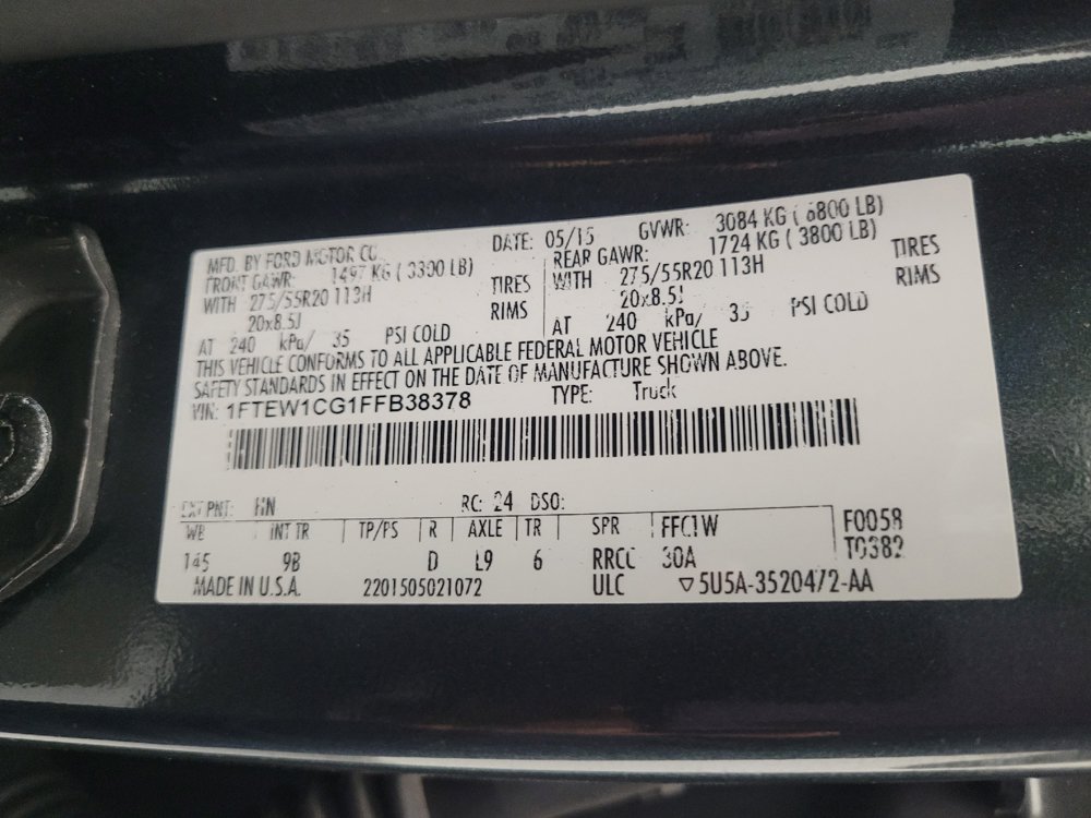 Used 2015 Ford F150 Platinum w/ Equipment Group 701A Luxury RWD image 33