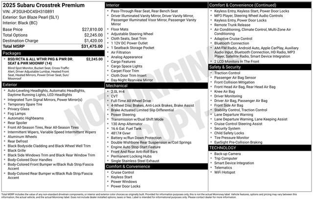 Certified 2025 Subaru Crosstrek 2.0i Premium image 31