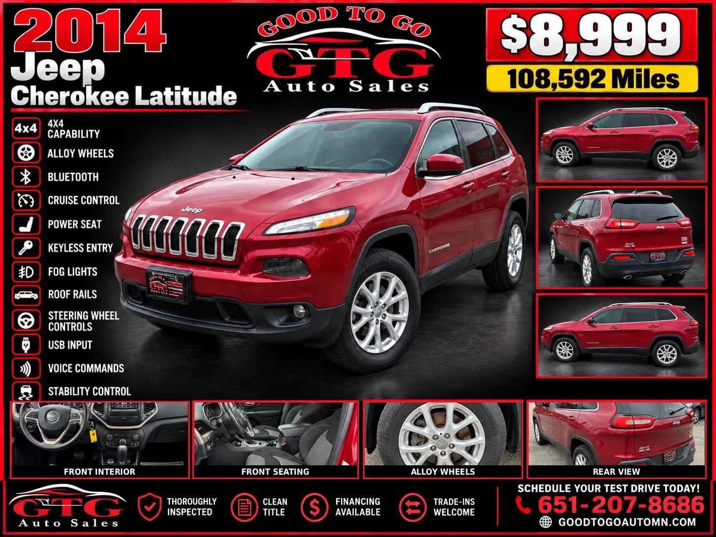 Used 2014 Jeep Cherokee Latitude AWD/4WD image 1