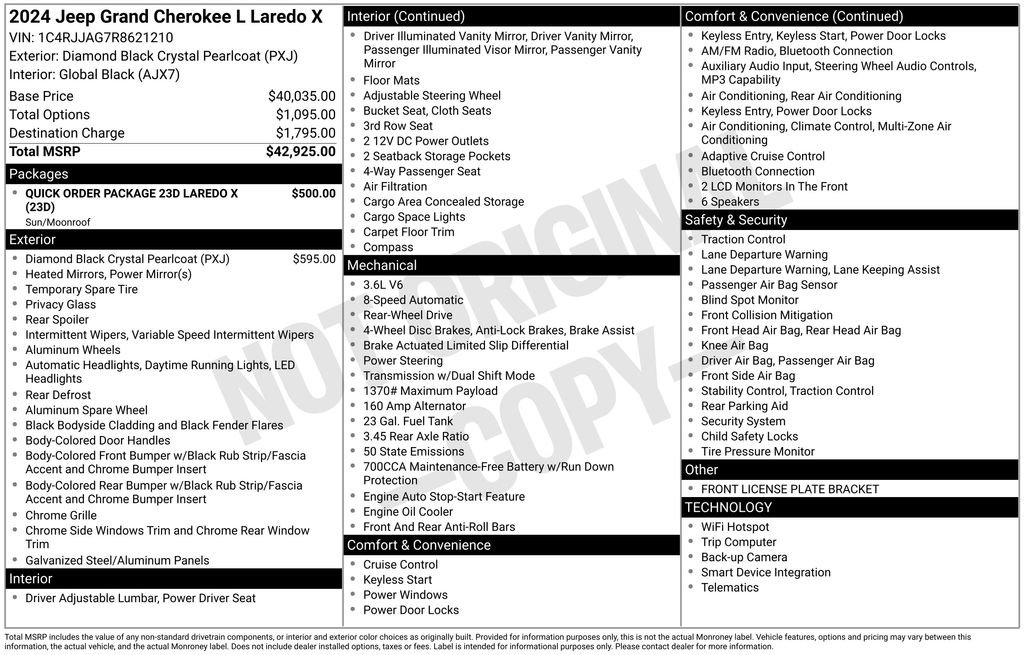 Used 2024 Jeep Grand Cherokee L Laredo RWD image 7