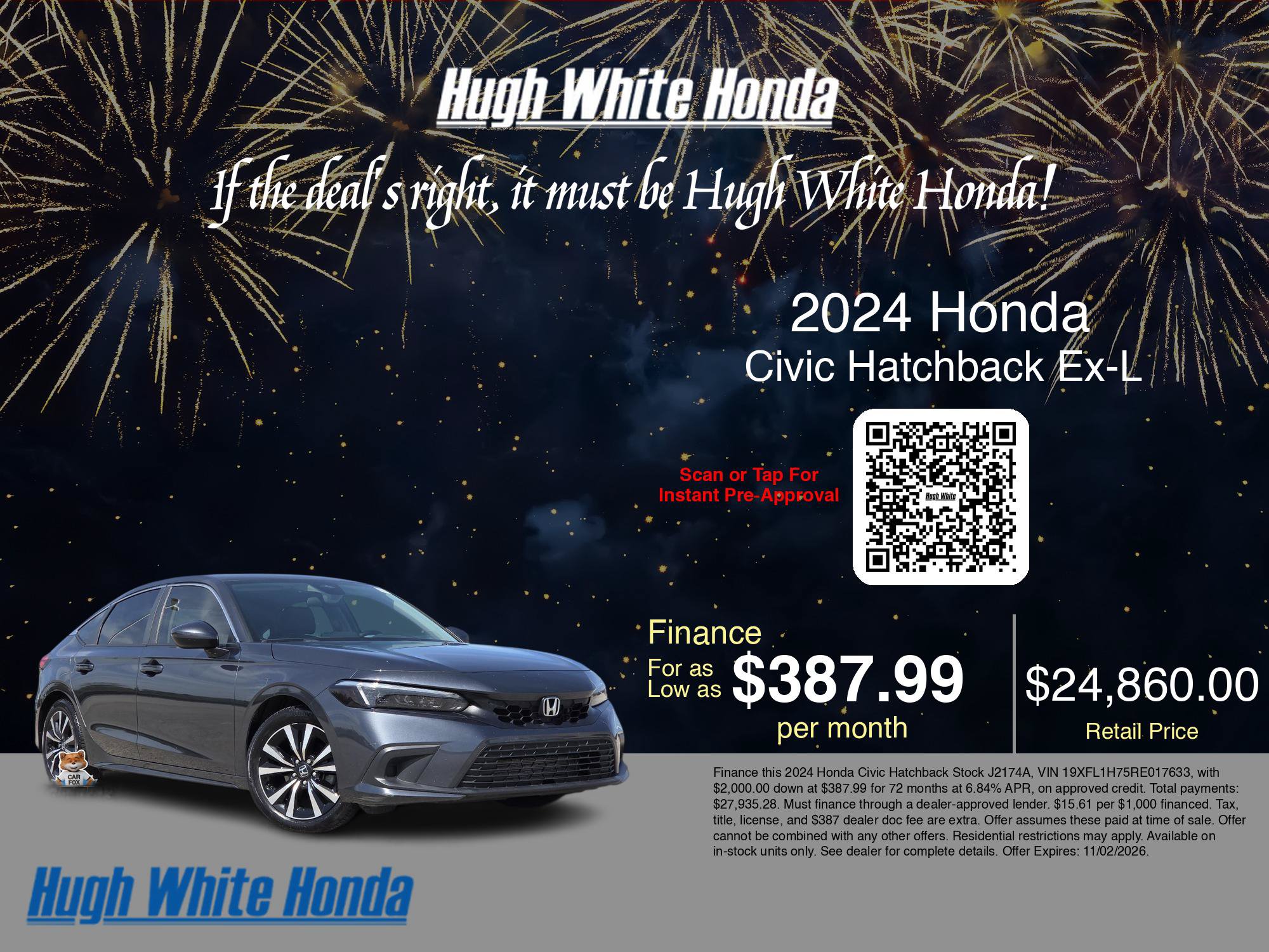 Used 2024 Honda Civic EX-L image 5