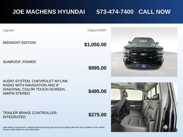 Used 2018 Chevrolet Silverado 1500 LTZ Z71 w/ Midnight Edition AWD/4WD image 5