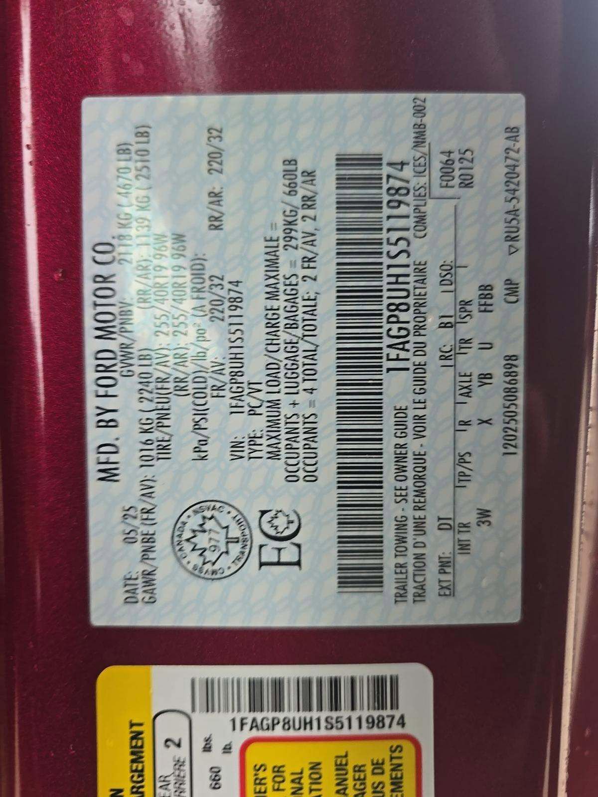 Used 2025 Ford Mustang Premium w/ Wheel & Stripe Package image 17