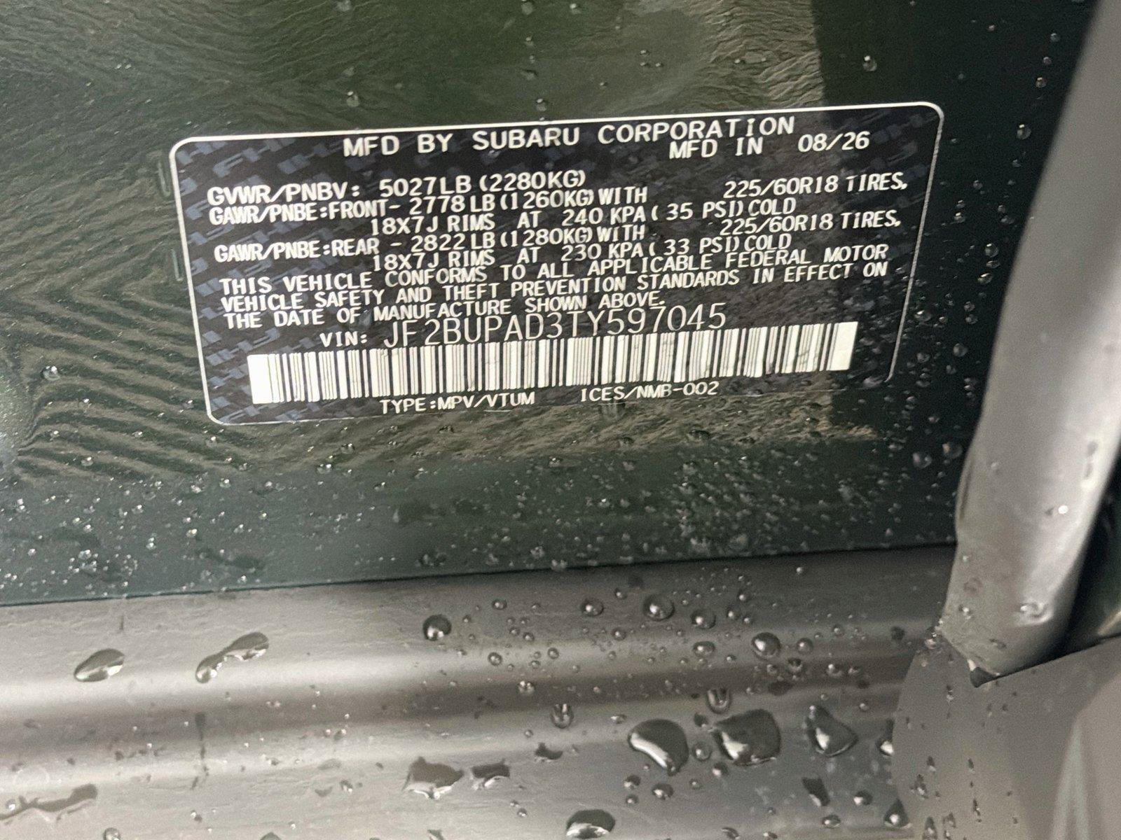 New 2026 Subaru Outback Premium AWD/4WD image 38