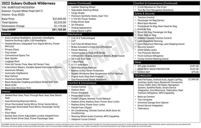 Certified 2022 Subaru Outback Wilderness image 31