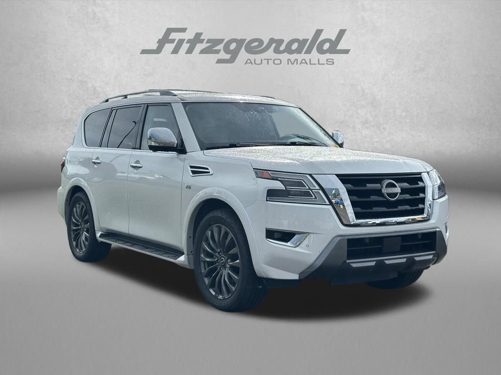 Used 2022 Nissan Armada Platinum w/ Captain's Chairs Package AWD/4WD video 1